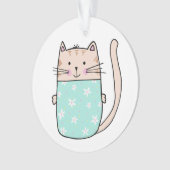 Illustration de chat floral pour enfants mignons (devant)