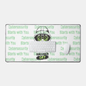 Illustration de chat hacker mignon – Cadeau de cyb (Clavier et souris)