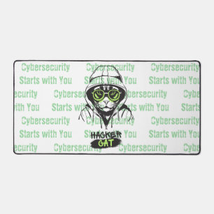 Illustration de chat hacker mignon – Cadeau de cyb