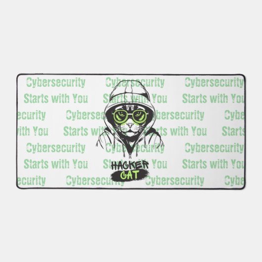 Illustration de chat hacker mignon – Cadeau de cyb (Recto)