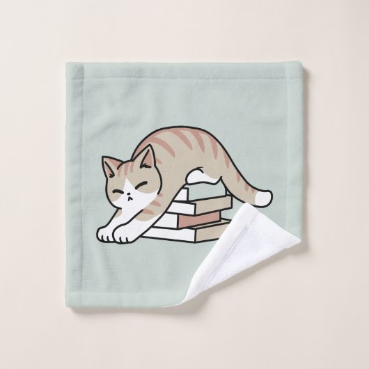 Illustration de chat Lover - Curled Up & Cosy (Gant de toilette)