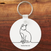 Illustration de chat mignon en porte-clés – Cadeau (Verso)