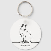 Illustration de chat mignon en porte-clés – Cadeau (Verso)