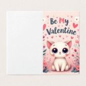 Illustration de chat mignon pour la Saint-Valentin (Outside Unfolded)