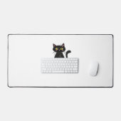 Illustration de chat noir, Doodle mignon chat clas (Clavier et souris)
