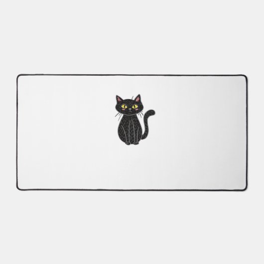 Illustration de chat noir, Doodle mignon chat clas (Recto)
