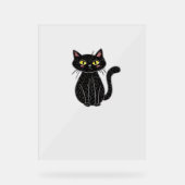 Illustration de chat noir, Doodle mignon chat clas (Recto)