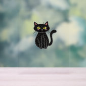 Illustration de chat noir, Doodle mignon chat clas (Neutre)