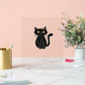 Illustration de chat noir, Doodle mignon chat clas (Mariage)