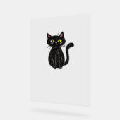 Illustration de chat noir, Doodle mignon chat clas (Angle)