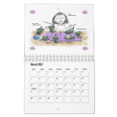 Illustration de chat noir mignon calendrier 2026 (Mar 2027)