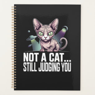 Illustration de chat Sphynx extraterrestre sarcast