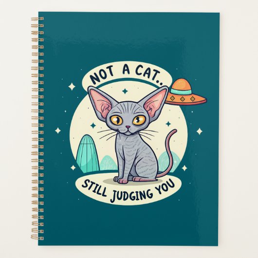 Illustration de chat Sphynx OVNI sarcastique (Devant)