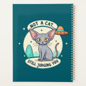 Illustration de chat Sphynx OVNI sarcastique (Dos)