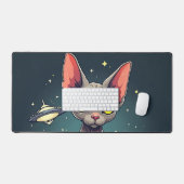 Illustration de chat Sphynx UFO dans l'espace de s (Clavier et souris)
