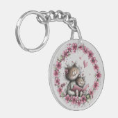 Illustration de chat très mignon en porte-clés acr (Devant gauche)