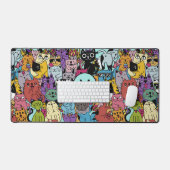 Illustration de chats amusants Monogrammes personn (Clavier et souris)