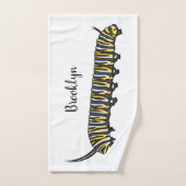 illustration de chenille de monarque de dessin ani (Serviette à main)