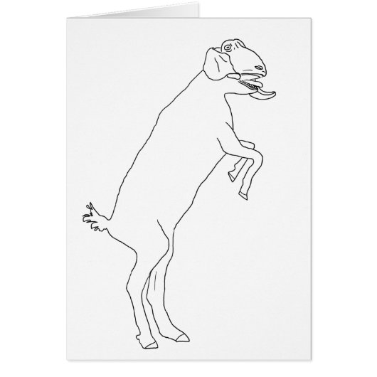 Illustration de chèvre debout drôle animal simple (Devant)