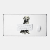 Illustration de chien assis vintage (Clavier et souris)