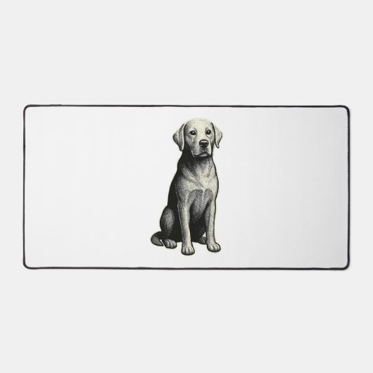 Illustration de chien assis vintage (Recto)