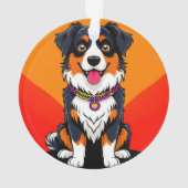 Illustration de chien de dessin animé joyeux (dos)