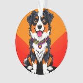 Illustration de chien de dessin animé joyeux (devant)