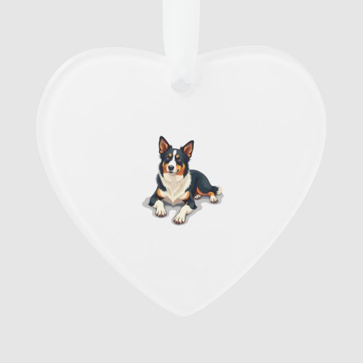 Illustration de chien de portrait de Border Collie (devant)