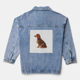 Illustration de chien dos de dachshund à poil long