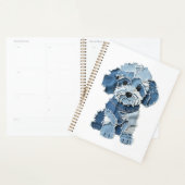 Illustration de chien en patchwork de denim mignon (Devant avec enveloppe)
