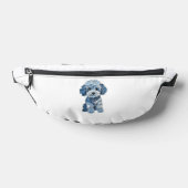 Illustration de chien en patchwork de denim mignon (Poser)
