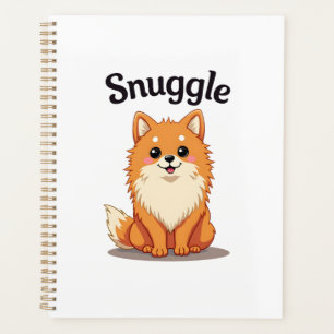 Illustration de chien mignon Pomeranian câlin vint