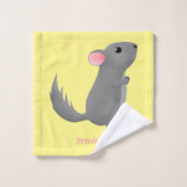 Illustration de chinchilla gris mignon (Gant de toilette)