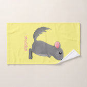 Illustration de chinchilla gris mignon (Serviette à main)