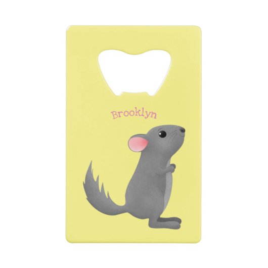 Illustration de chinchilla gris mignon (Devant)