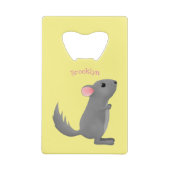 Illustration de chinchilla gris mignon (Dos)