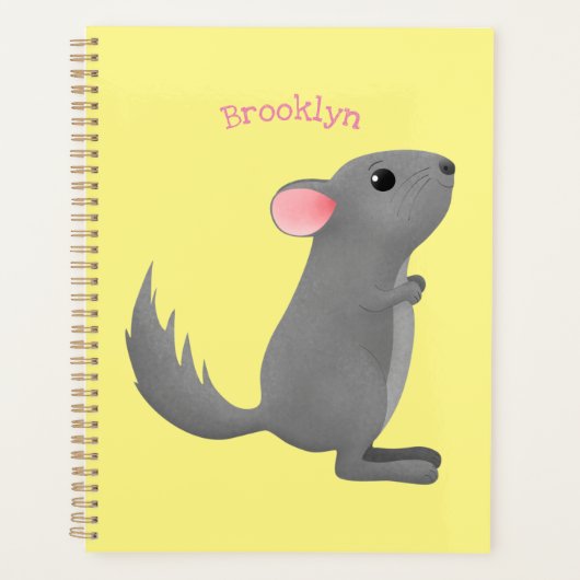 Illustration de chinchilla gris mignon (Devant)