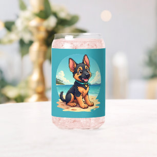 Illustration de chiot berger allemand mignon sur l