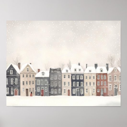 Illustration de Copenhague Hiver Impression de Cop (Devant)