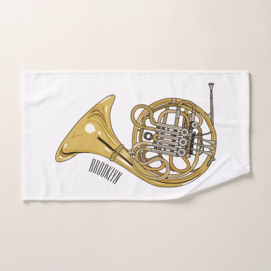 Illustration de corne française (Serviette à main)
