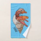 Illustration de crabe ermite (Serviette à main)