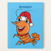 Illustration de crevette de Noël heureuse et migno (Dos)