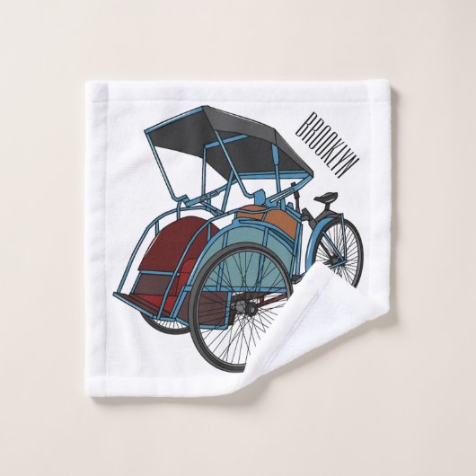 Illustration de cyclo-pousse (Gant de toilette)