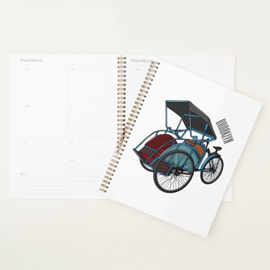 Illustration de cyclo-pousse (Devant avec enveloppe)