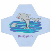 Illustration de dauphins heureux adorables (Plat)