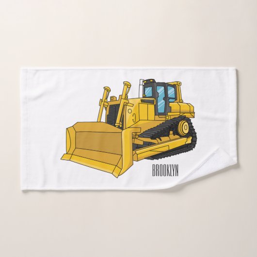 Illustration de dessin animé Bulldozer (Serviette à main)
