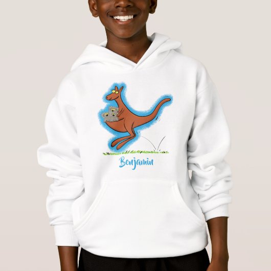 Illustration de dessin animé Cute kangaroo et koal (Devant)