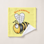 Illustration de dessin animé d'abeilles joyeux (Gant de toilette)