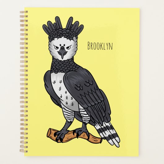 Illustration de dessin animé d'aigle harpie (Devant)