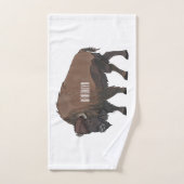 Illustration de dessin animé de bison (Serviette à main)